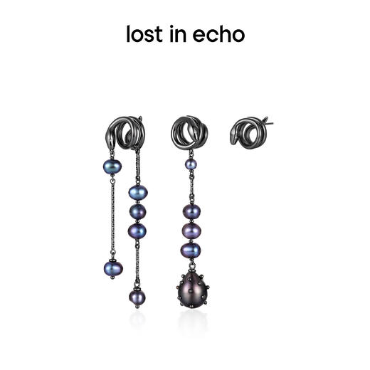lost in echo中岛美嘉VIVIANO联名款不对称蛇形珠链吊坠耳环耳坠 商品图1
