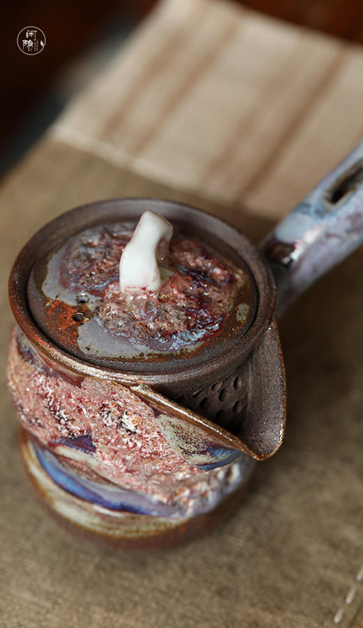 杨树 志野柴烧 侧把壶 泡茶壶 商品图6