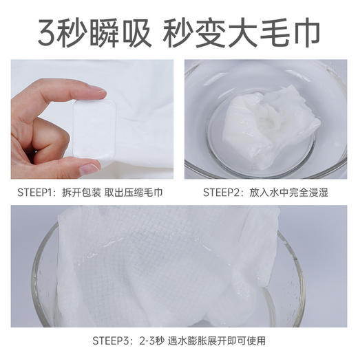 「一巾多用！30颗装」蓝漂30颗压缩毛巾 居家日用旅行一次性洗脸巾颗粒装便携旅游布艺 商品图3