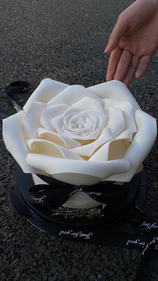 白色玫瑰花【翻糖蛋糕装饰请提前一天定】 商品图0