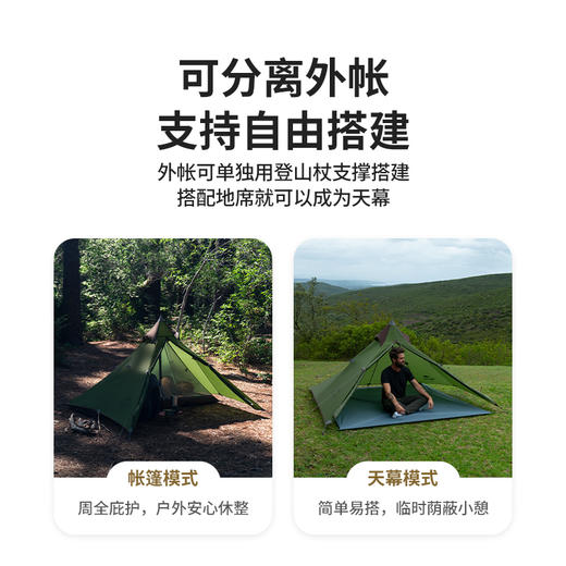 Naturehike挪客尖塔单人帐篷户外露营天幕超轻徒步登山帐篷防雨 商品图4