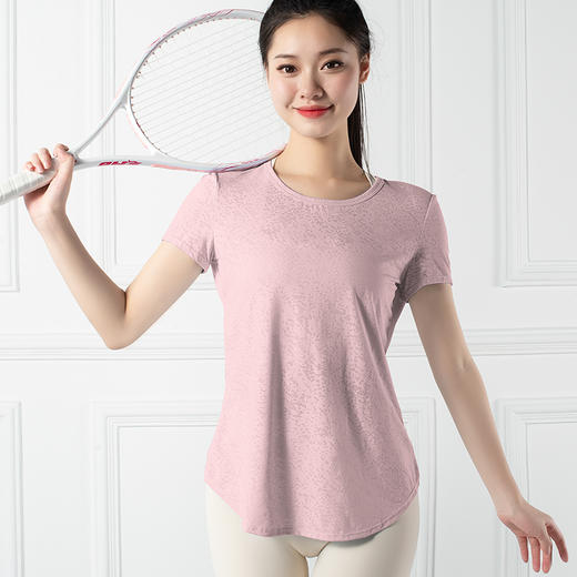 跃牌【禅语梵心系列】 雪花透气运动露背扭结瑜伽服罩衫F2163（不带胸垫） 商品图3