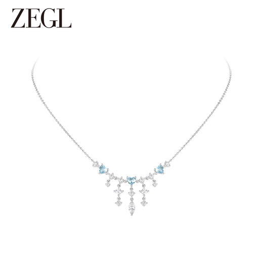 ZEGL设计师薄荷梦蝶系列流苏项链女轻奢小众设计高级感锁骨链配饰 商品图0