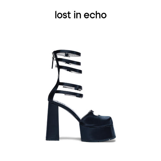 lost in echo中岛美嘉VIVIANO联名款方头粗跟防水台绑带玛丽珍鞋 商品图1