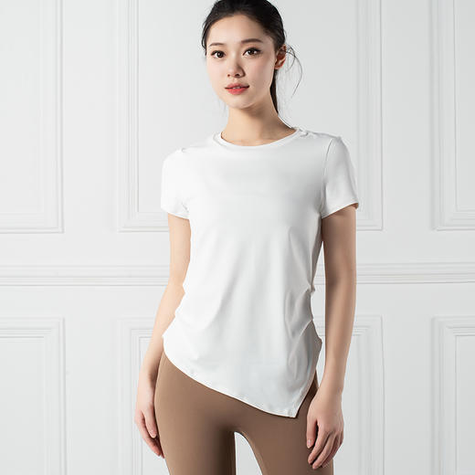 跃牌【禅语梵心系列】圆领褶皱显瘦修身瑜伽服F2178（不带胸垫） 商品图6