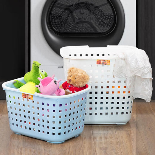 日式asvel脏衣服收纳筐浴室卫生间脏衣篮收纳篮篮子洗衣篮脏衣篓 商品图1