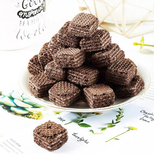 马奇新新妙乐香草味夹心巧克力威化饼干90g 商品图3