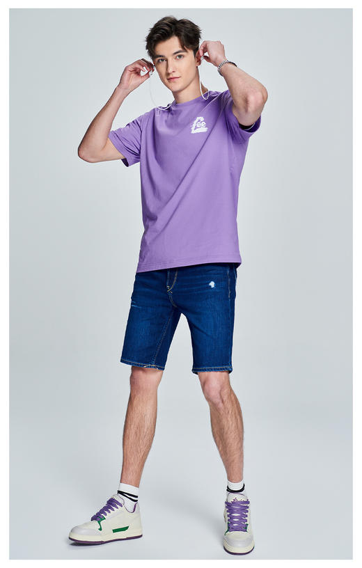 LEE 新品舒适版印花圆领凉感男短袖T恤LMT004551200 商品图4
