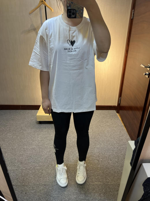 针丝缘春夏新款宽松潮牌印花小爱心百搭男友T恤3998 商品图10