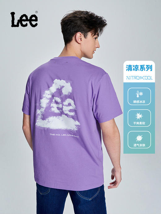 LEE 新品舒适版印花圆领凉感男短袖T恤LMT004551200 商品图0