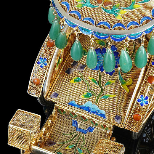 子佩集990银【富贵琳琅花丝小拉车】摆件【YZBBJ001】2303 商品图6