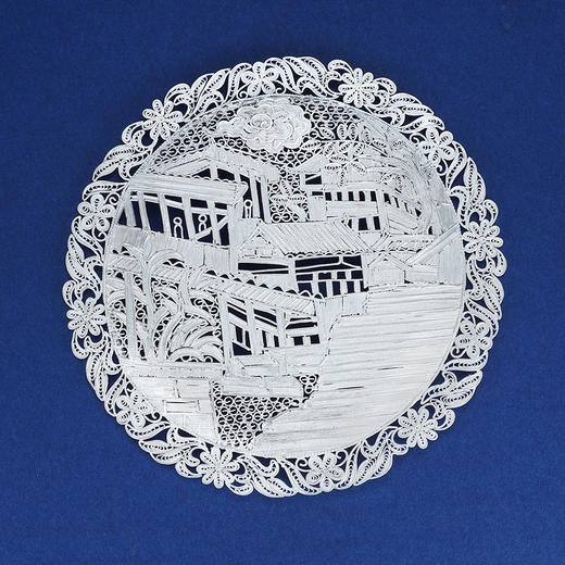 子佩集S999银手工银花丝【重庆十八梯花丝盘】摆件大师工坊原创设计【CQSBT】2303 商品图3