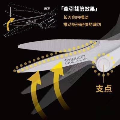 日本Raymay藤井省力剪刀镀钛金镀氟涂层刀刃裁纸剪刀 商品图2