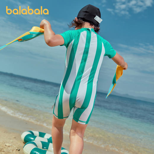 巴拉巴拉男童泳衣套装儿童泳裤连体男孩游泳中大童小童宝宝撞色潮 商品图4