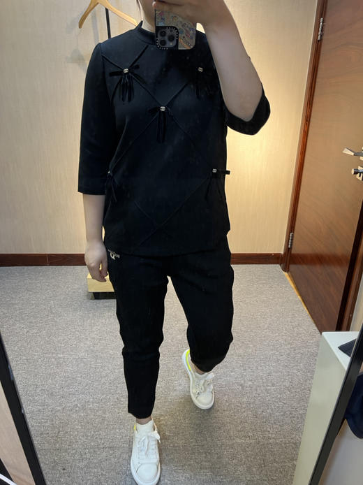 针丝缘春爆款超好看洋气显瘦蝴蝶结气质液态棉超轻上衣3698 商品图8