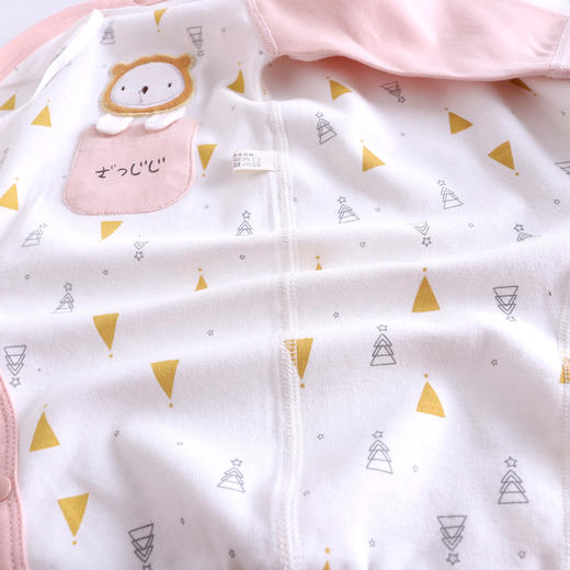 婴儿纯棉连体衣宝宝哈衣和尚服出生婴儿睡衣无骨棉四季款 商品图3