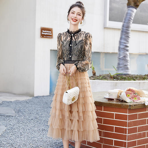 夏季新款，蕾丝拼接修身舒适裙HR-BBL2307-1 商品图9