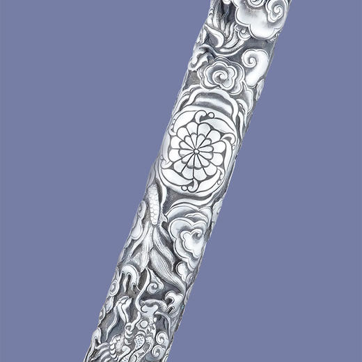 子佩集S999银手工银錾刻【如意金箍棒】大型摆件(不含悟空)大师工坊原创设计2303 商品图3