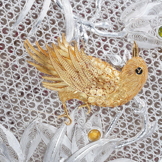 子佩集S999银手工银花丝【德艺流芳花丝瓶】大型摆件一对大师工坊原创设计【DYLFHSHP】2303 商品图7