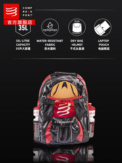 COMPRESSPORT运动包铁三背包 防水包 全球限量 GlobeRacer Bag 35L 商品图4