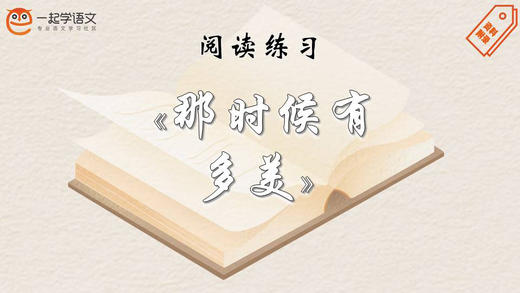 阅读练习：《那时候有多美》 商品图0