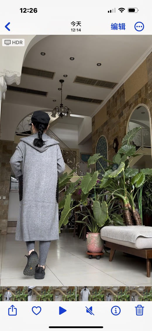 连帽大衣 黑色 灰色  自己备注号码颜色 商品图4