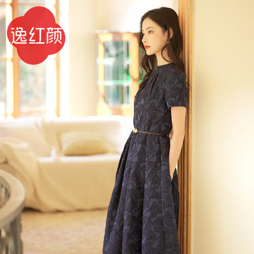 【多件多折】爆款推荐# 经典长青款#『赫本』赫本风立体银杏提花连衣裙，集休闲+优雅于一身的气质款！ 商品图3