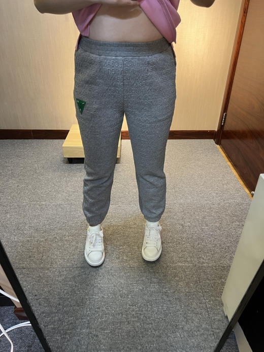 【显瘦立体浮雕】针丝缘春新款立体字母AB面显瘦运动休闲长裤3905 商品图6