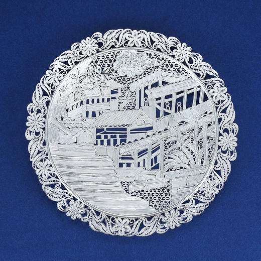 子佩集S999银手工银花丝【重庆十八梯花丝盘】摆件大师工坊原创设计【CQSBT】2303 商品图2