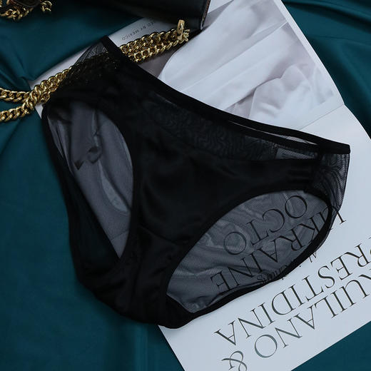 TG-TG01S140真丝中腰内裤女 无痕缎面桑蚕丝三角裤短裤透气 商品图5