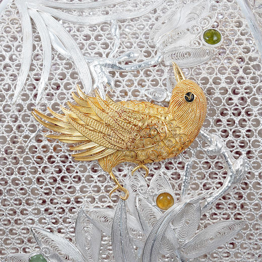 子佩集S999银手工银花丝【德艺流芳花丝瓶】大型摆件一对大师工坊原创设计【DYLFHSHP】2303 商品图3