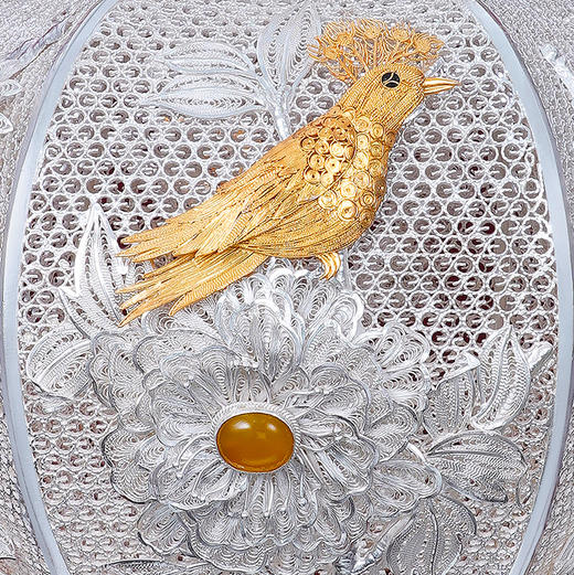 子佩集S999银手工银花丝【德艺流芳花丝瓶】大型摆件一对大师工坊原创设计【DYLFHSHP】2303 商品图8