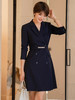 藏青色西装连衣裙双排扣职业装高端通勤工作服 商品缩略图2