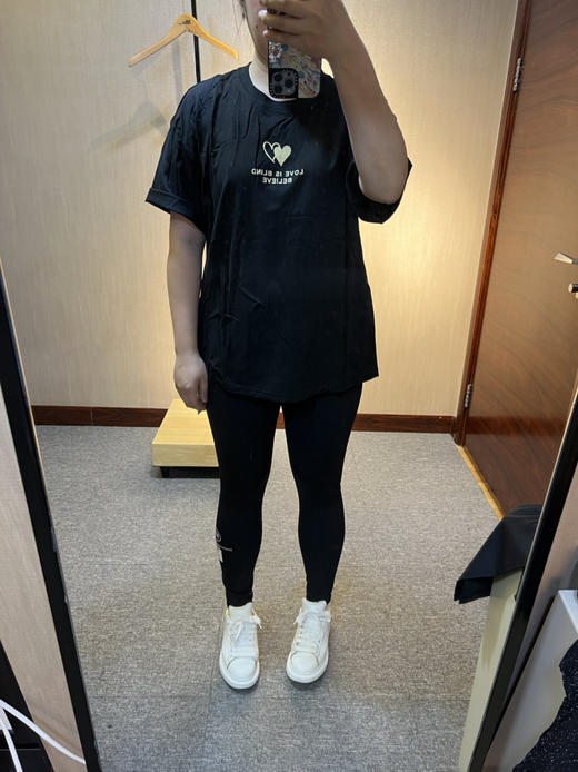 针丝缘春夏新款宽松潮牌印花小爱心百搭男友T恤3998 商品图1