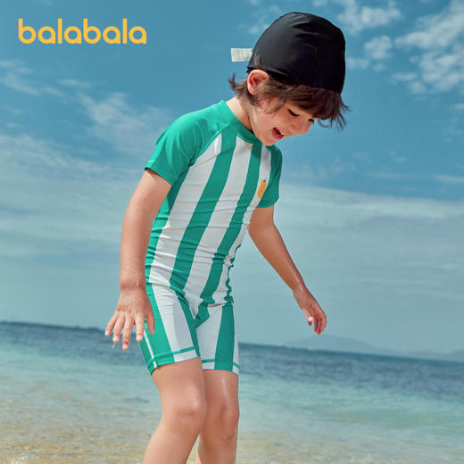 巴拉巴拉男童泳衣套装儿童泳裤连体男孩游泳中大童小童宝宝撞色潮 商品图1