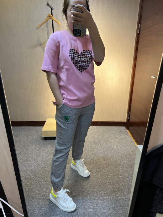 【显瘦立体浮雕】针丝缘春新款立体字母AB面显瘦运动休闲长裤3905 商品图14