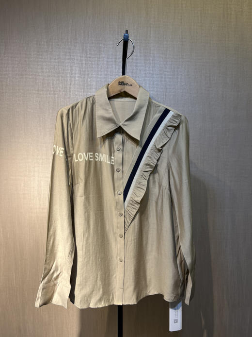 针丝缘春新款轻薄柔软透气舒适时尚洋气翻领衬衫8328 商品图2