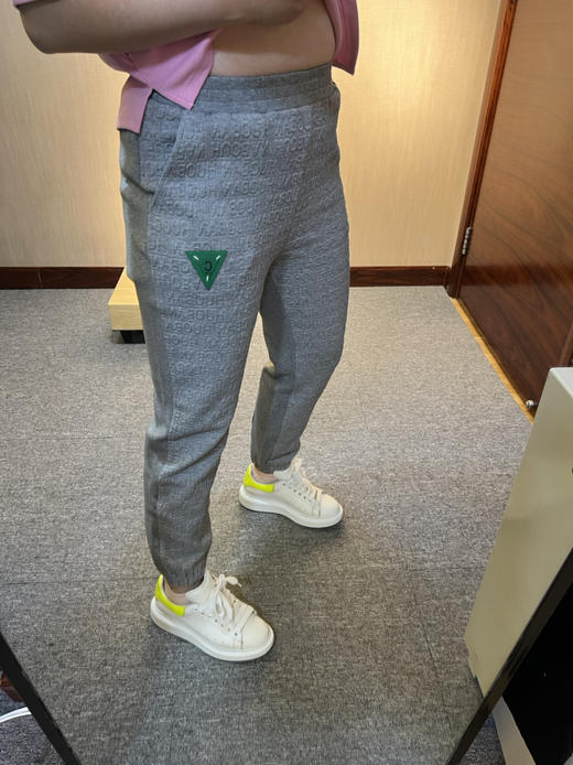 【显瘦立体浮雕】针丝缘春新款立体字母AB面显瘦运动休闲长裤3905 商品图8