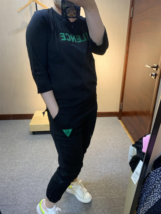 【显瘦立体浮雕】针丝缘春新款立体字母AB面显瘦运动休闲长裤3905 商品图5