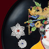 子佩集S999银手工银花丝【银花丝镶宝敦煌仕女】摆件漆器盘大师工坊原创设计2303 商品缩略图1