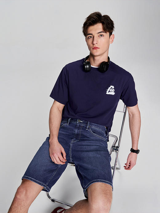 LEE 新品舒适版印花圆领凉感男短袖T恤LMT004551200 商品图2