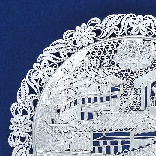 子佩集S999银手工银花丝【重庆十八梯花丝盘】摆件大师工坊原创设计【CQSBT】2303 商品图1