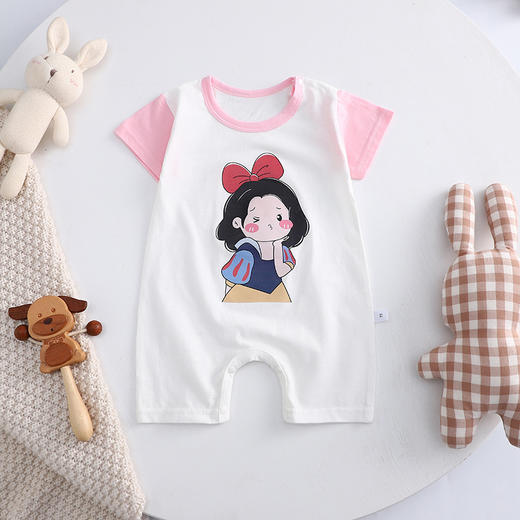 婴幼儿爬服纯棉夏季新款韩版男宝宝薄款女短袖儿童连体衣哈衣 商品图14