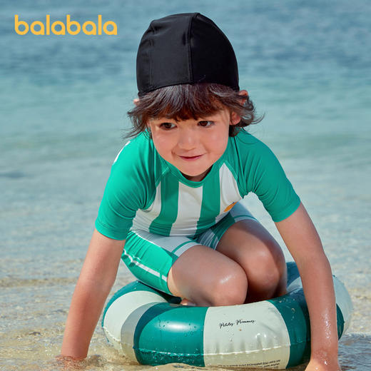 巴拉巴拉男童泳衣套装儿童泳裤连体男孩游泳中大童小童宝宝撞色潮 商品图2