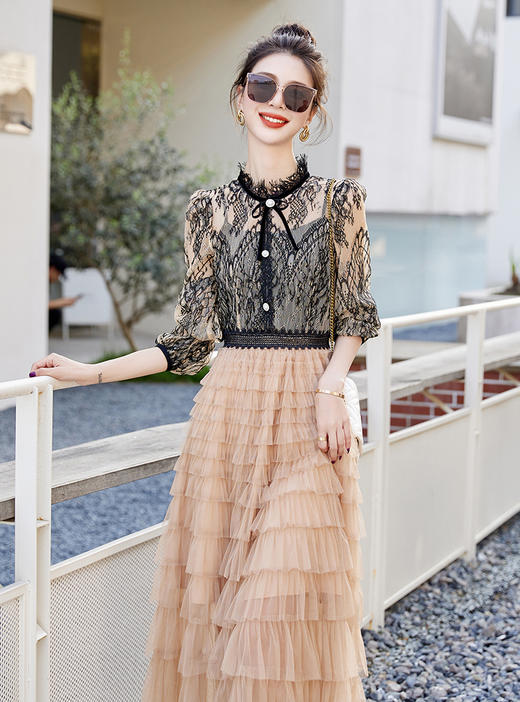 夏季新款，蕾丝拼接修身舒适裙HR-BBL2307-1 商品图11