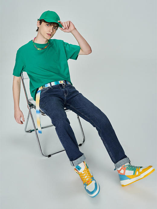 LEE 新品舒适版型圆领多色男短袖T恤潮LMT0045413RX 商品图1