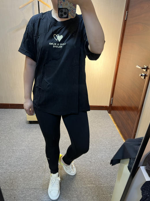 针丝缘春夏新款宽松潮牌印花小爱心百搭男友T恤3998 商品图6