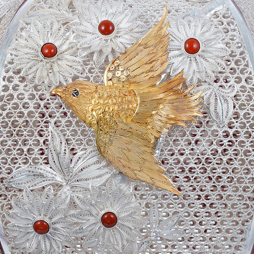 子佩集S999银手工银花丝【德艺流芳花丝瓶】大型摆件一对大师工坊原创设计【DYLFHSHP】2303 商品图5