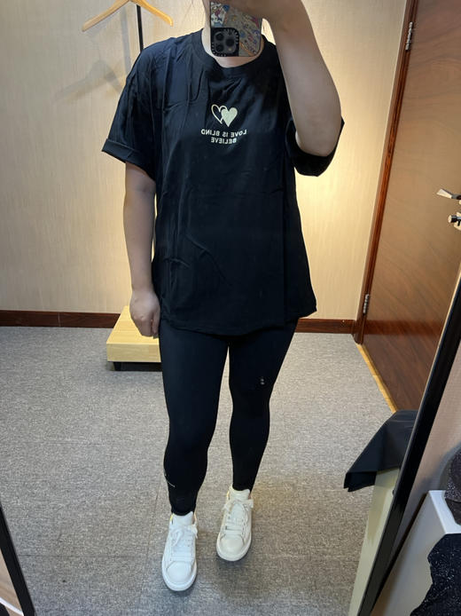 针丝缘春夏新款宽松潮牌印花小爱心百搭男友T恤3998 商品图7