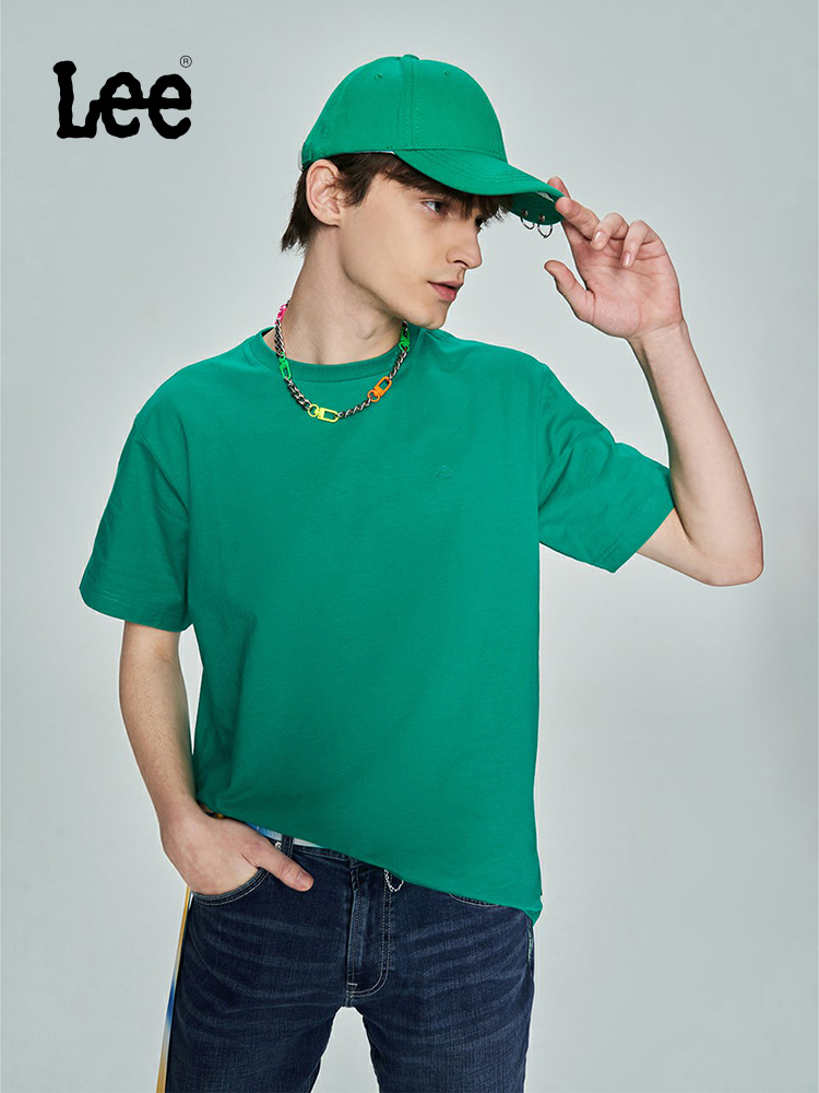 LEE 新品舒适版型圆领多色男短袖T恤潮LMT0045413RX